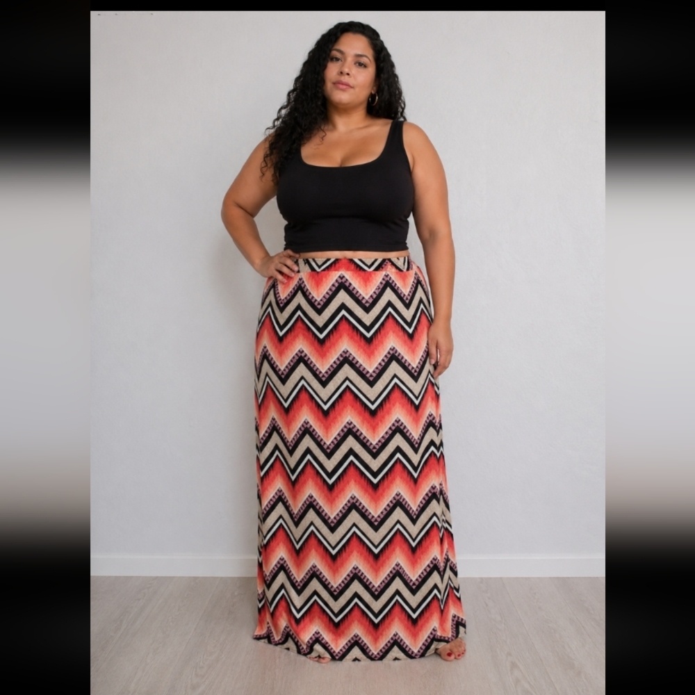 BOBBIE BROOKS Plus Size 2X Stretchy Maxi Skirt